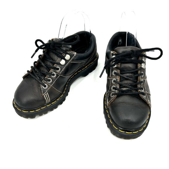 DR. MARTENS Men\'s Mellows Classic Dark Brown Black Leather Oxford Shoes Size 5 main image 11